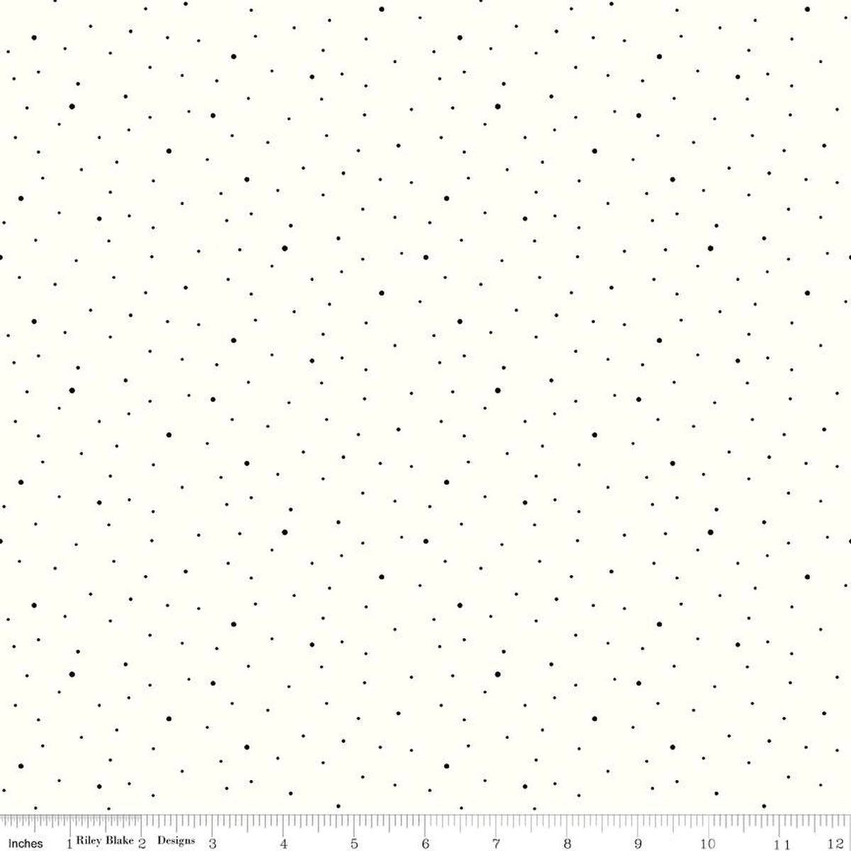 Dapple Dot Black on Off White - Riley Blake